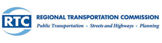 RTC REGIONAL TRANSPORTATION COMMISSION PUBLIC TRANSPORTATION · STREETS AND HIGHWAYS · PLANNING logo