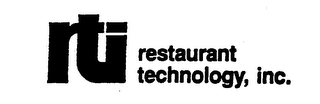 RTI RESTAURANT TECHNOLOGY, INC. logo