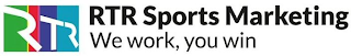 RTR RTR SPORTS MARKETING WE WORK, YOU WIN logo