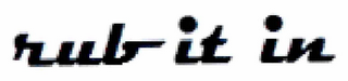 RUB IT IN logo