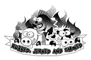 RUBBED, JERKED AND SMOKED logo