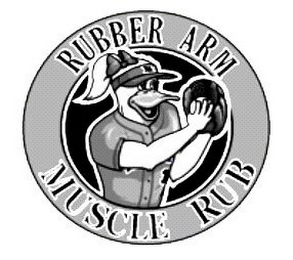 RUBBER ARM MUSCLE RUB logo