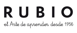 RUBIO EL ARTE DE APRENDER DESDE 1956 logo