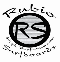RUBIO RS HIGH PERFORMANCE SURFBOARDS logo