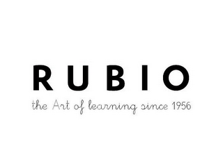 RUBIO THE ART OF LEARNING SINCE 1956 logo