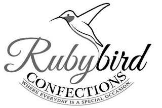 RUBYBIRD CONFECTIONS WHERE EVERYDAY IS A SPECIAL OCCASION. logo