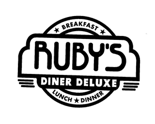 RUBY'S DINER DELUXE BREAKFAST LUNCH DINNER logo