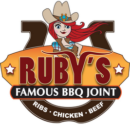 RUBY'S FAMOUS BBQ JOINT RIBS · CHICKEN · BEEF logo