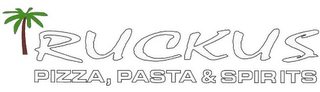 RUCKUS PIZZA, PASTA & SPIRITS logo