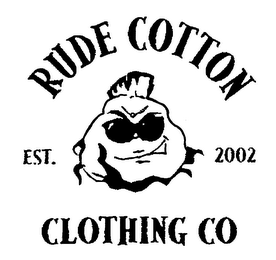 RUDE COTTON CLOTHING CO EST. 2002 logo