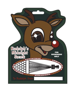 RUDOLPH'S MIDNIGHT SNACK; FOR REINDEERS ONLY; TO RUDOLPH FROM; MERRY CHRISTMAS logo