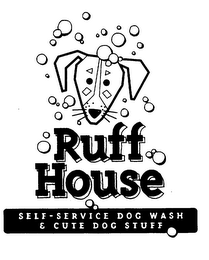 RUFF HOUSE SELF-SERVICE DOG WASH & CUTEDOG STUFF logo