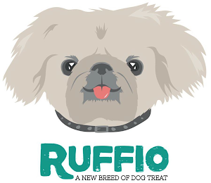 RUFFIO A NEW BREED OF DOG TREAT logo