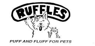 RUFFLES PUFF AND FLUFF FOR PETS logo