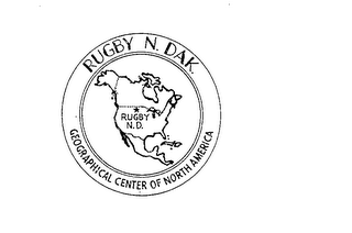 RUGBY, N. DAK. GEOGRAPHICAL CENTER OF NORTH AMERICA logo