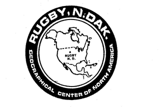 RUGBY, N.DAK. GEOGRAPHICAL CENTER OF NORTH AMERICA RUGBY N.D. logo