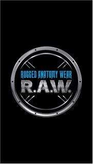 RUGGED ANATOMY WEAR, R.A.W. logo