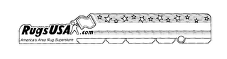 RUGSUSA.COM AMERICA'S AREA RUG SUPERSTORE logo