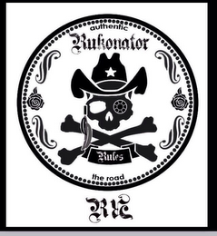 RUKONATOR RULES THE ROAD RK logo