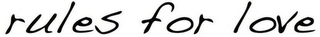 RULES FOR LOVE logo
