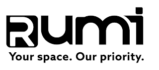 RUMI YOUR SPACE. OUR PRIORITY. logo