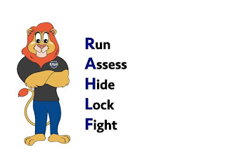 RUN ASSESS HIDE LOCK FIGHT APB logo