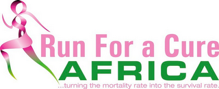 RUN FOR A CURE AFRICA TURNING THE MORTALITY RATE INTO THE SURVIVAL RATE. logo