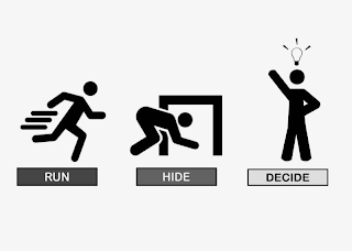 RUN HIDE DECIDE logo