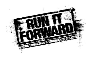 RUN IT FORWARD WHERE EDUCATION & ENDURANCE COLLIDE logo