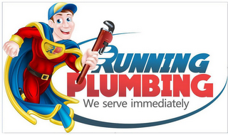 RUNNING PLUMBING WE SERVE IMMEDIATELY R P logo