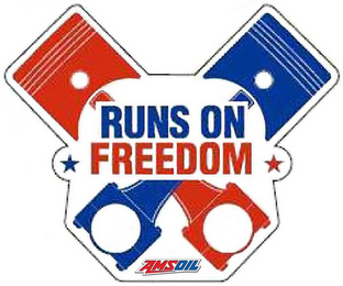 RUNS ON FREEDOM AMSOIL logo