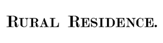 RURAL RESIDENCE. logo