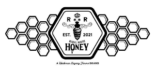 RURAL ROUTE HONEY EST. 2021 R R A HICKMAN LEGACY FARMS BRAND logo
