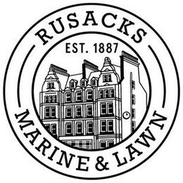 RUSACKS EST. 1887 MARINE & LAWN logo