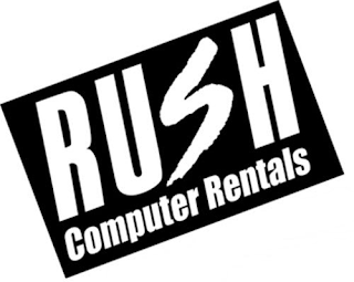 RUSH COMPUTER RENTALS logo