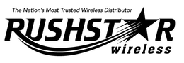 RUSHSTAR WIRELESS THE NATION'S MOST TRUSTED WIRELESS DISTRIBUTOR logo