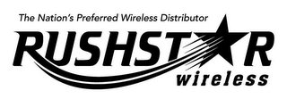 RUSHSTAR WIRELESS THE NATION'S PREFERRED WIRELESS DISTRIBUTOR logo