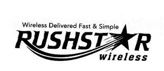 RUSHSTAR WIRELESS WIRELESS DELIVERED FAST & SIMPLE logo