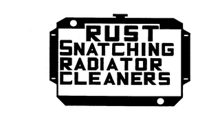 RUST SNATCHING RADIATOR CLEANERS logo