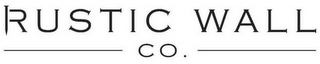 RUSTIC WALL CO. logo