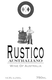 RUSTICO AUSTRALIANO WINE OF AUSTRALIA logo