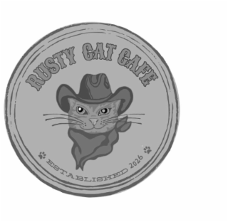 RUSTY CAT CAFE ESTABLISHED 2026 logo