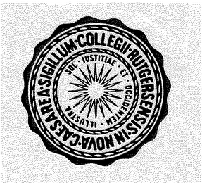 RUTGERSENSIS-IN NOVA-CAESAREA-SIGILLUM-COLLEGII-SOL-IUSTITIAE-ET-OCCIDENTEM-ILLUSTRA logo