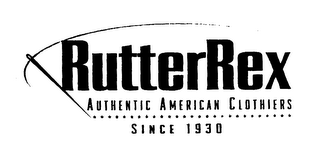 RUTTERREX AUTHENTIC AMERICAN CLOTHIERS SINCE 1930 logo