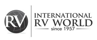 RV INTERNATIONAL RV WORLD - SINCE 1957 - logo