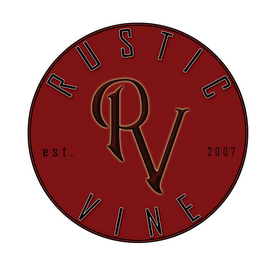 RV RUSTIC VINE EST. 2007 logo