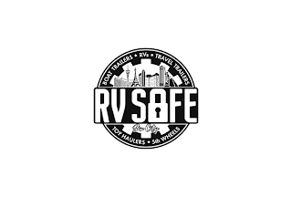 RV SAFE BOAT TRAILERS RVS TRAVEL TRAILERS TOY HAULERS 5TH WHEELS SIN CITY logo
