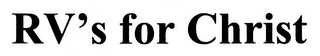 RV'S FOR CHRIST logo