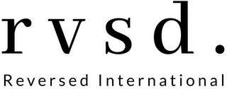 RVSD. REVERSED INTERNATIONAL logo