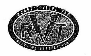 RVT RANDY'S VINYL TAP KEEP THE ROCK ROLLIN' logo